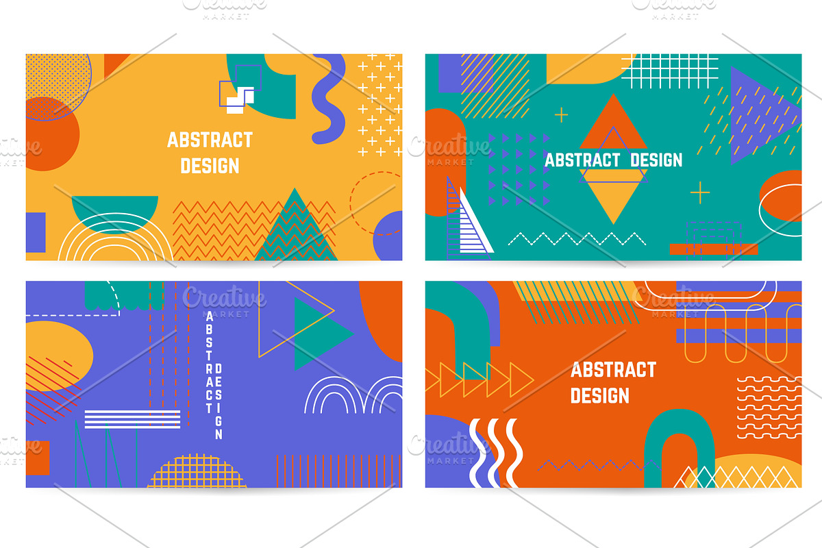 Abstract geometric posters. Trendy, an Illustration by Valerie Bodnar