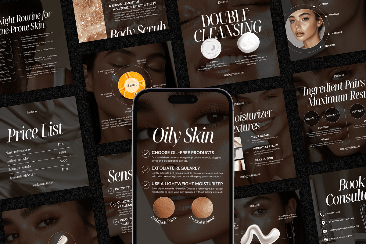 Aesthetic Beauty Instagram Template, a Social Media Template by Xenié Creative (Photo 1 of 10)