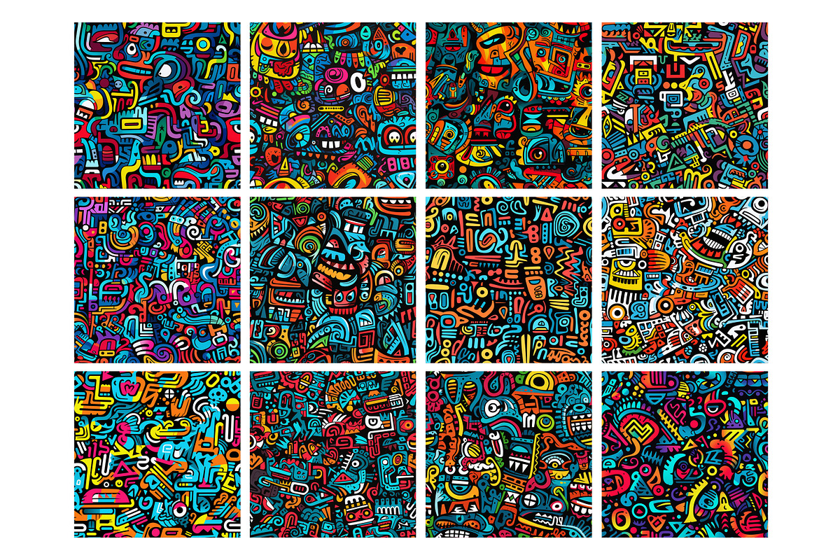Graffiti Pattern, a Pattern Graphic by Forhadx5 (Photo 9 of 11)