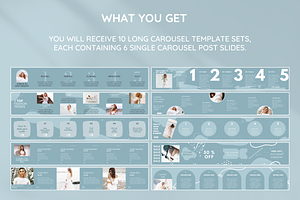 Blue Instagram Carousel Templates