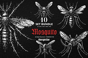 10 Bundle Dark Art Mosquito Insect, an Illustration by Morspective (Thumbnail 1 of 7)