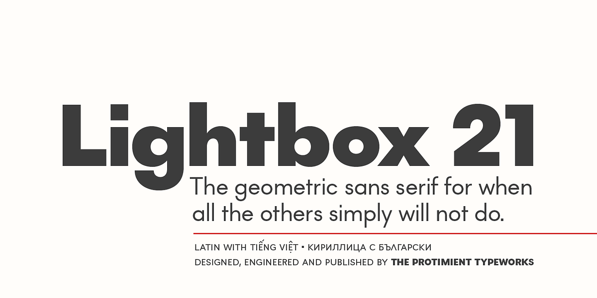 Lightbox 21, a Sans Serif Font by Protimient (Photo 1 of 10)