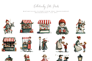 Christmas Village Clipart Set, a Decorative Illustration by Pati Paints (Thumbnail 2 of 10)