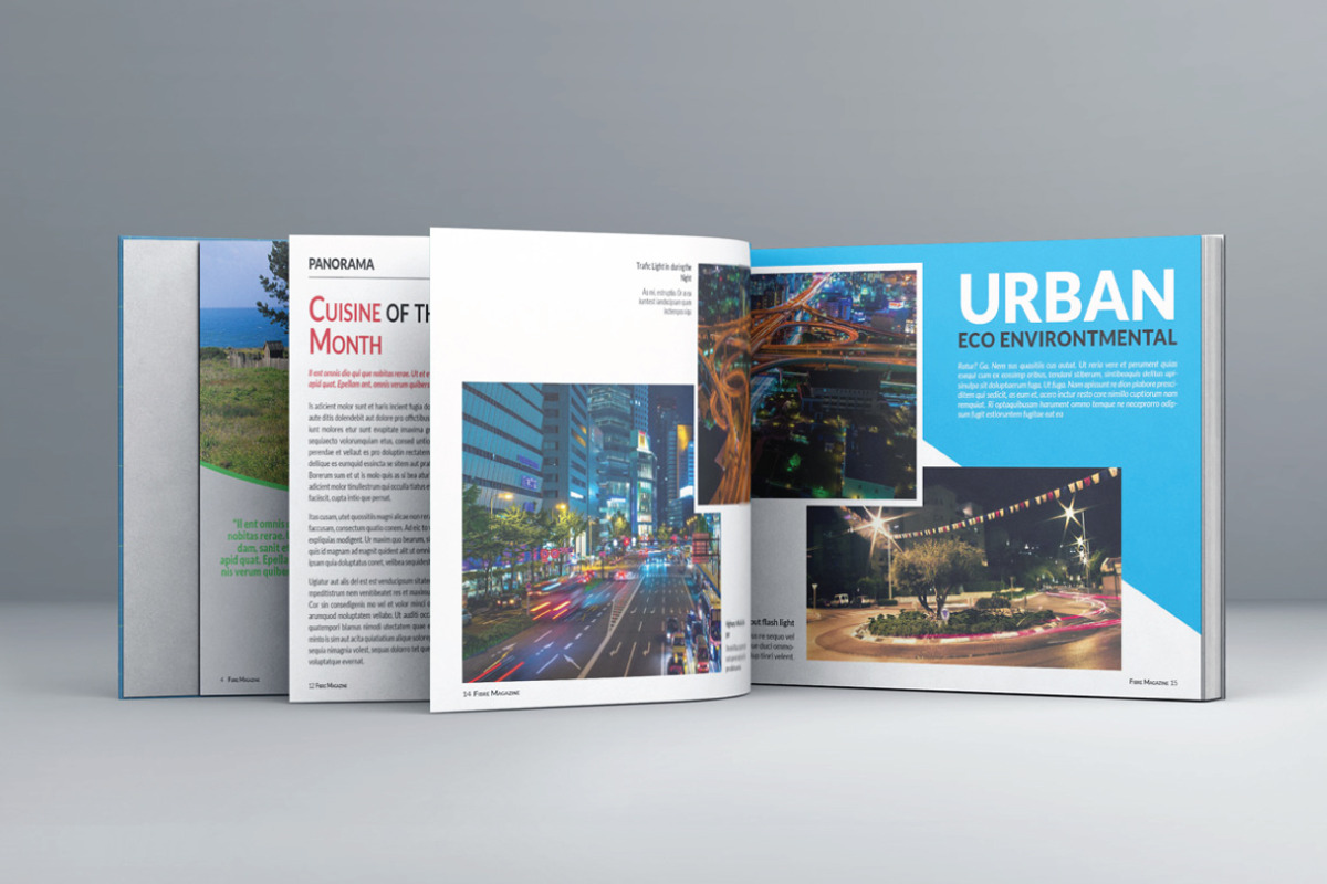 Horizontal Fibre Magazine Template, a Magazine Template by voryu