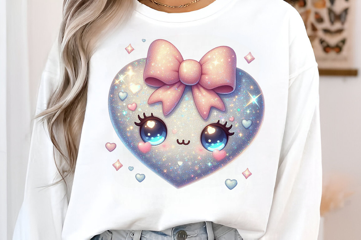 Glitter Pink Bow Heart Png, an Illustration by SinaCreation (Photo 6 of 11)