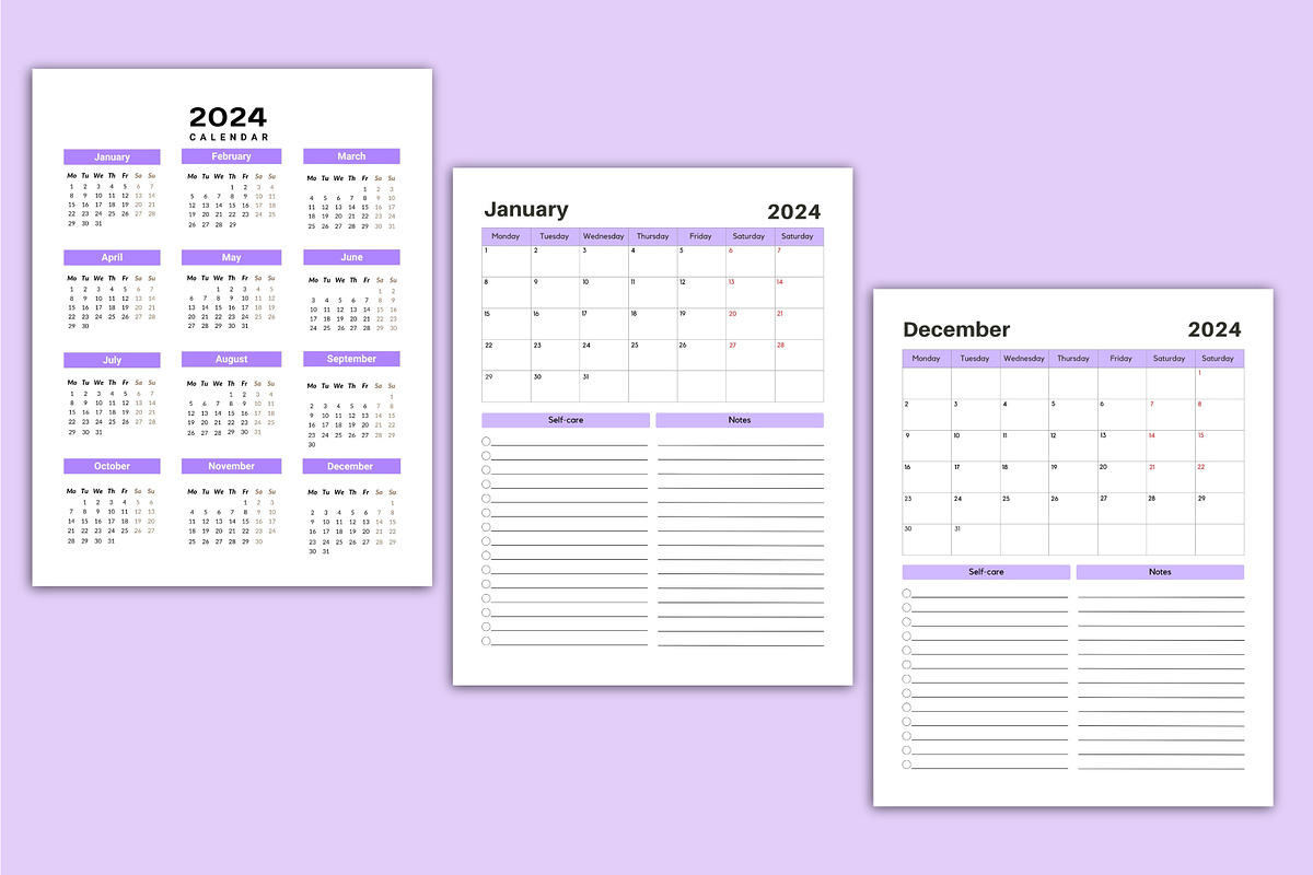 Editable 2024 Happy Life Planner, a Print Template by Shumaya (Photo 4 of 5)
