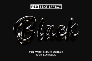 PSD Black Shiny Text Effect Style, a Layer Style Add-On by Mockmenot