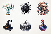 Elegant Halloween Clipart, an Illustration by RobertsArt (Thumbnail 6 of 7)