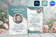 Funeral Prayer Card Template, a Marketing Template by Psd Templates (Thumbnail 1 of 3)