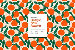 Orange Fruit Pattern, a Pattern Graphic by Neermana