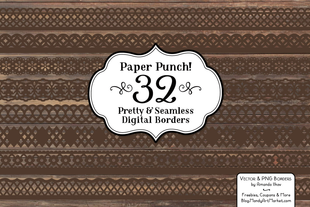 Chocolate Brown Lace Vectors, an Illustration by Amanda Ilkov (Photo 2 of 5)