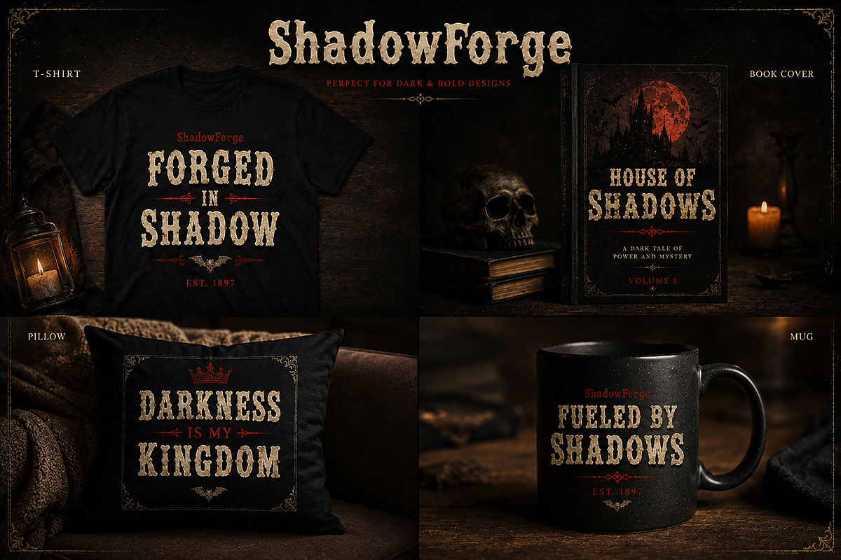 ShadowForge – Fantasy Display Font, a Script Font by Wow Magic (Photo 2 of 5)