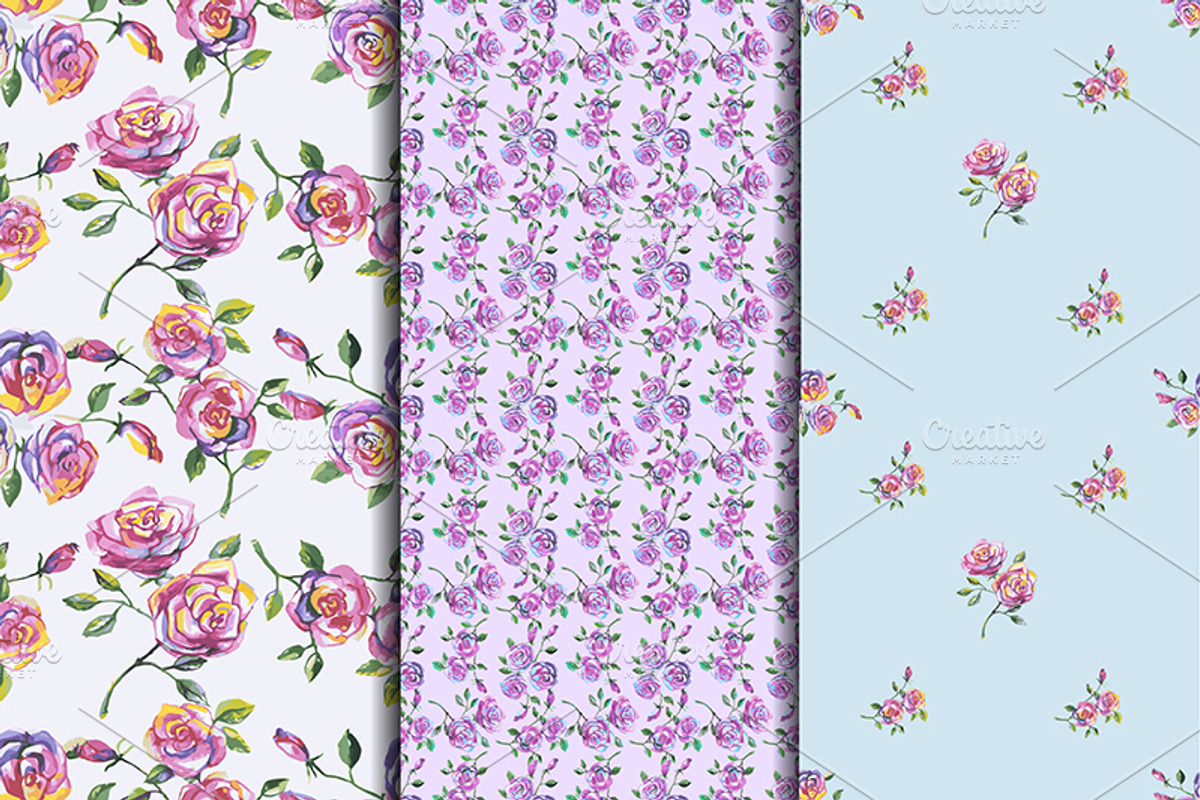 10 floral seamless patterns, a Pattern Graphic by Alena Stoyko design (Photo 4 of 5)