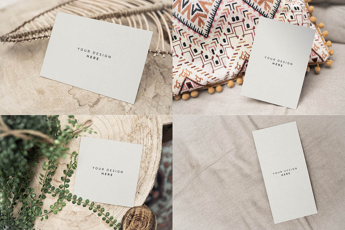 Card Mockup Bundle Boho, a Print Template by Esther van Helmont (Photo 3 of 6)