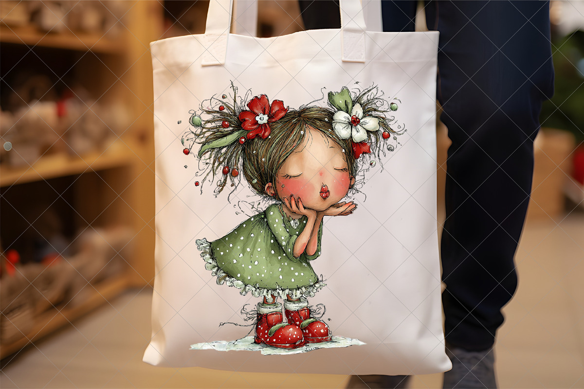 Christmas Whimsical Fairy Clipart, an Illustration by SinaCreation (Photo 5 of 7)