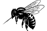 Bee Silhouette Bundle, a Background Graphic by Creativeshirt (Thumbnail 15 of 18)