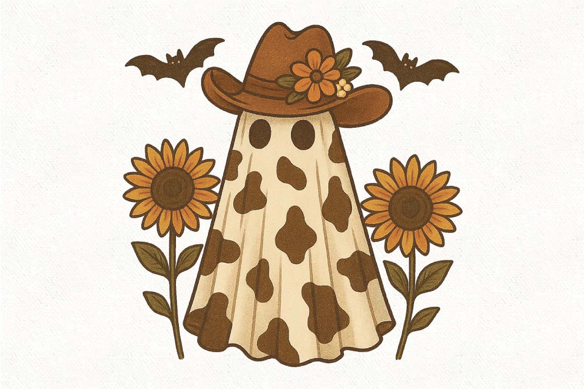 Ghost Western Halloween Spooky Ghost, an Illustration by CraftArtStudio (Photo 1 of 4)