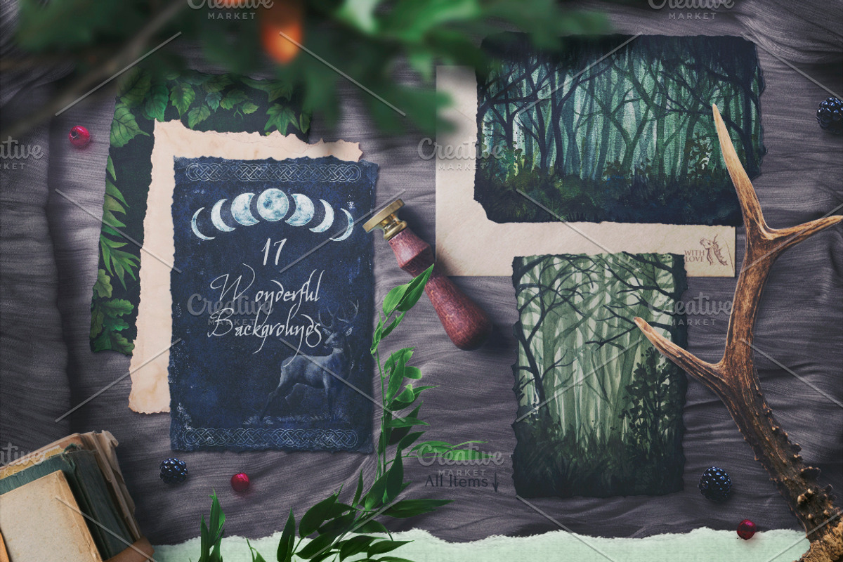Beltane Fires Watercolor Collection, an Illustration by Fluffy Unicorn (Photo 6 of 13)