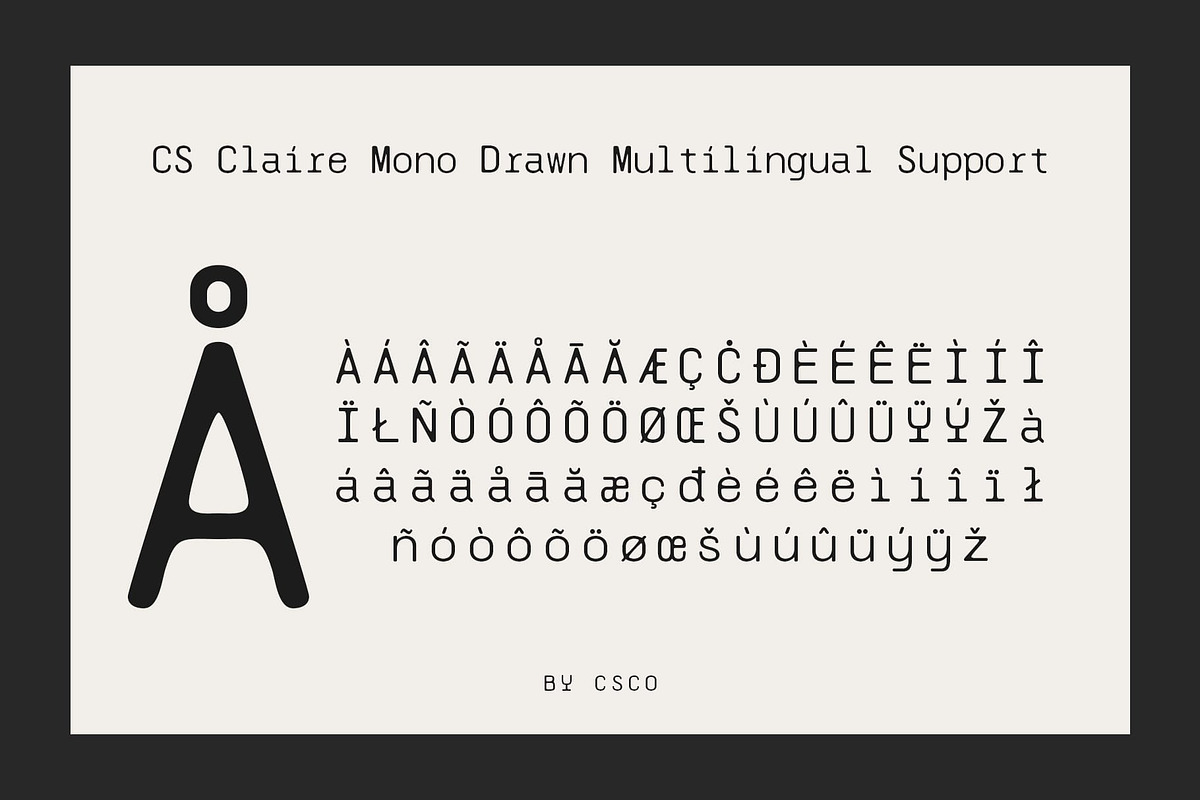 CS Claire Mono Drawn, a Sans Serif Font by Craft Supply Co. (Photo 3 of 8)