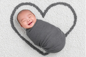 A newborn baby sleeps in its mother, a Person Photo by ZinetroN