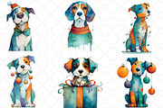 Whimsical Christmas Dog Clipart, an Illustration by Black Bird Studio (Thumbnail 4 of 6)