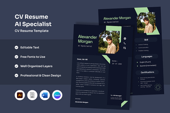 Modern Resume for Tech Professionals preview 3