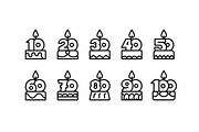 Anniversary outline badges, an Icon by LAFS (Thumbnail 3 of 4)