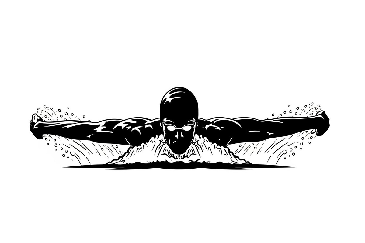 Swimming Sport Silhouette Vector Bun, an Illustration by jahid234 (Photo 3 of 51)