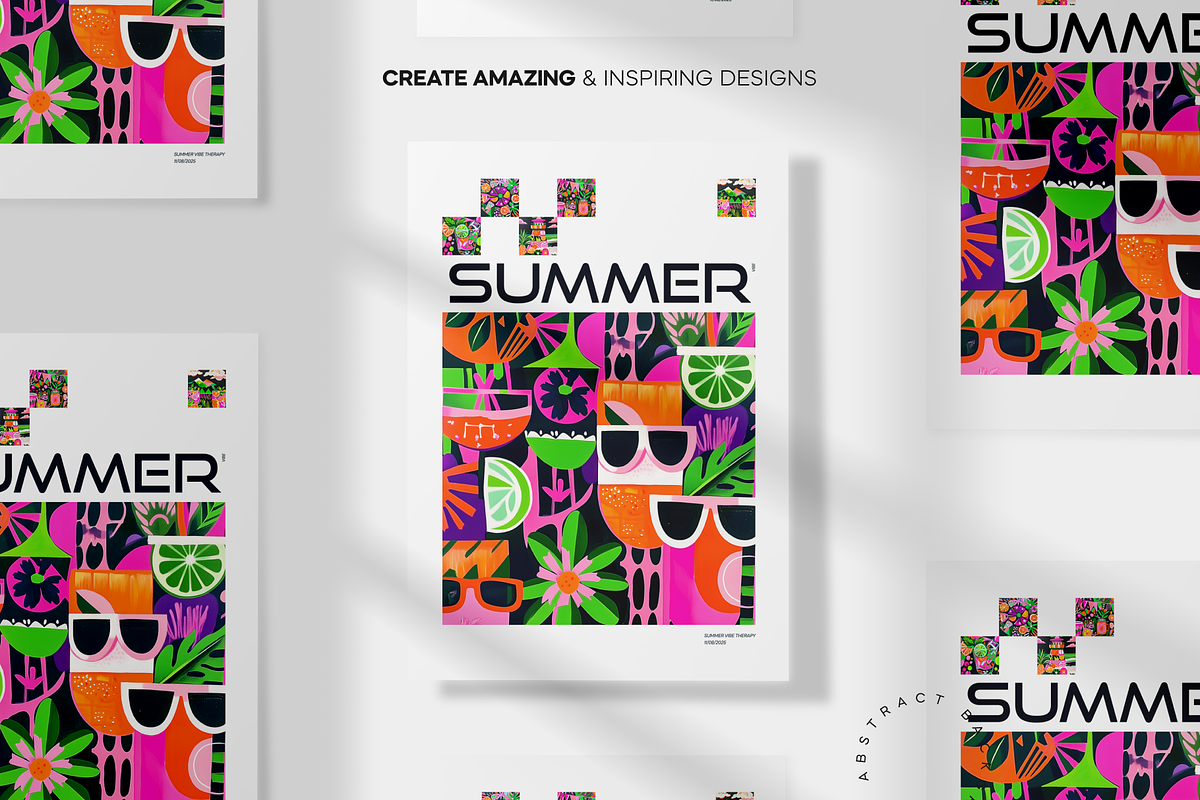 Poster Tropical Summer Vibes, a Seasonal Illustration by Lumeno (Photo 5 of 6)
