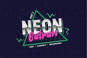 Retro Neon 80s & Synthwave Graphics, an Object Graphic by DenysHolovatiuk