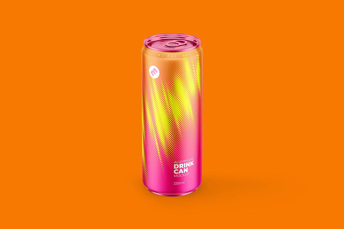 Sleek 330ml Aluminium Can Mockup, a Packaging Mockup by easymock (Photo 11 of 11)
