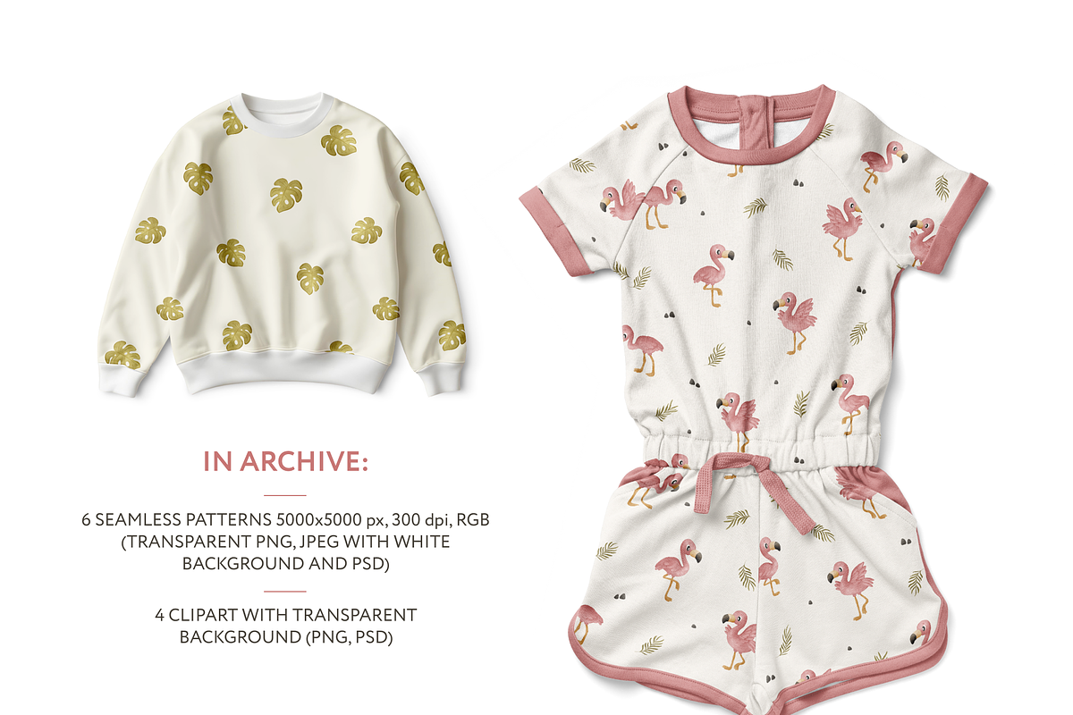 Cute Flamingo Patterns for Fabric, a Pattern Graphic by vatrushkaprint_store (Photo 4 of 4)