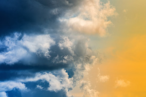 Dramatic thunderclouds golden sky, a Nature Photo by Alexander-Piragis