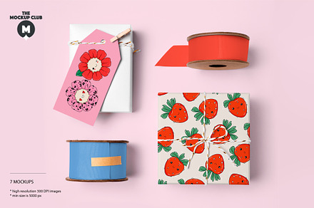SMALL GIFT BOXES MOCKUPS, a Print Template by MCKP*ME