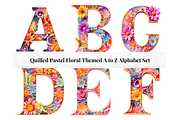 Pastel Floral Alphabet Letters, a Decorative Illustration by Creative Art By SamM (Thumbnail 1 of 10)