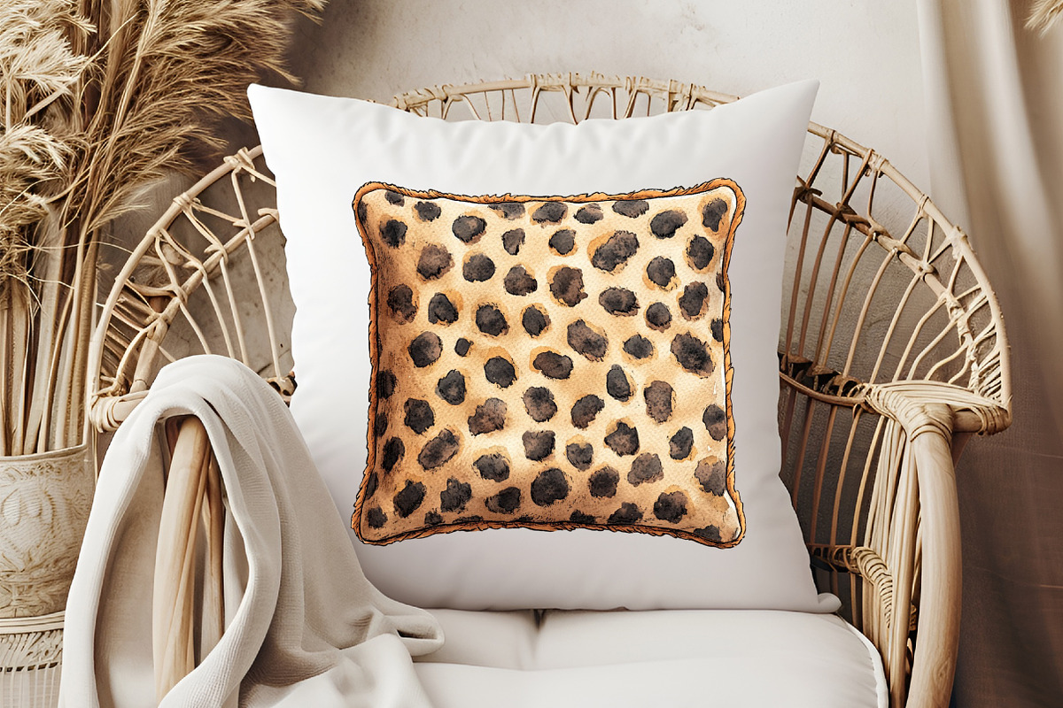 Watercolor Leopard Print Autumn Clip, an Illustration by Pixels.Craft (Photo 7 of 7)