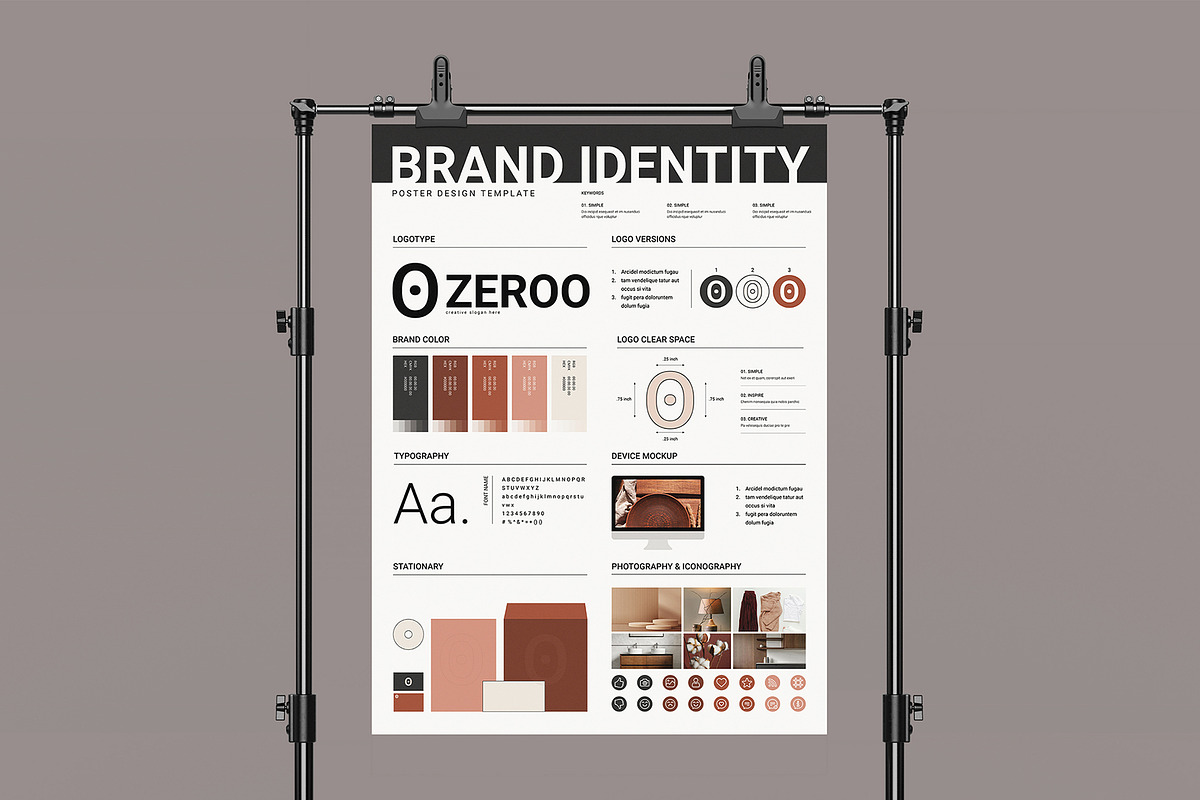 Brand Guideline Poster Layout, a Poster Template by E-Type (Photo 1 of 2)