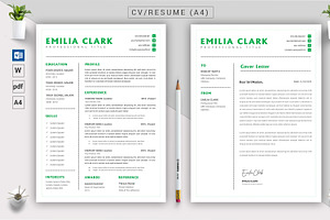 CV Resume Word Docx Template