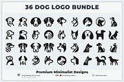 Minimal Dog Silhouette Bundle Logo, a Branding & Logo Template by Vectorium Studio (Thumbnail 1 of 2)
