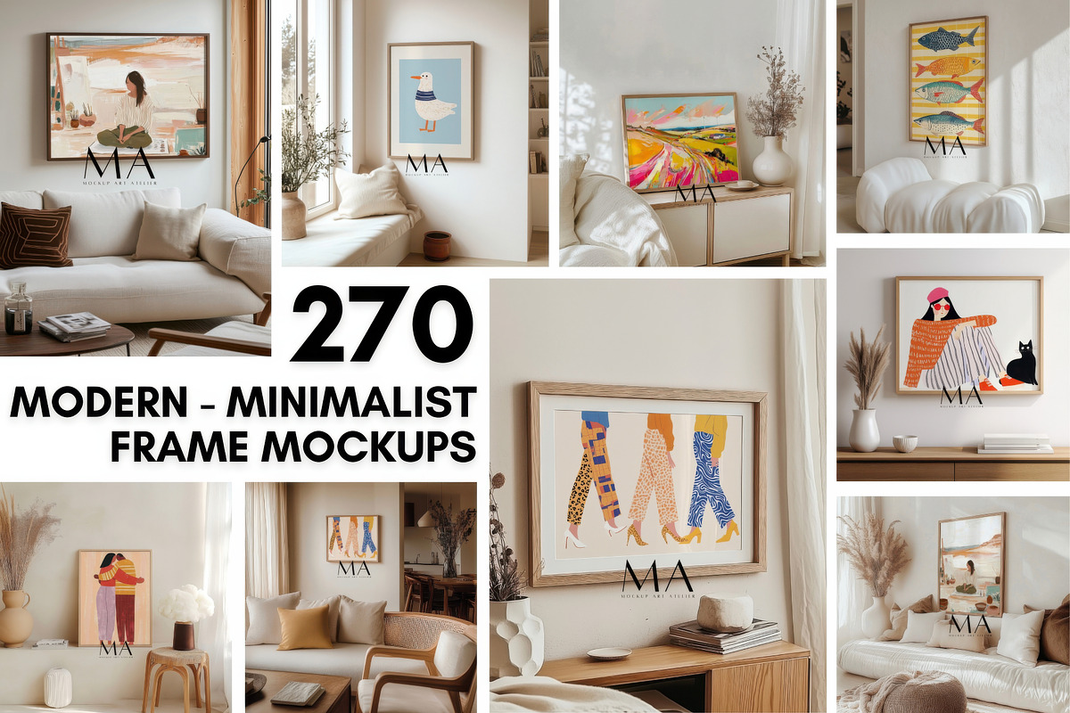 1000+ Mega Frame Mockup Bundle, a Household Mockup by Mockup Art Atelier (Photo 5 of 43)