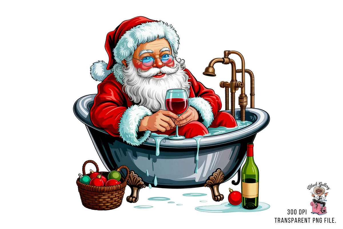 10 PNGs Funny Santa Clipart Bundle, a Graphic by Clipart Bloom (Photo 8 of 17)