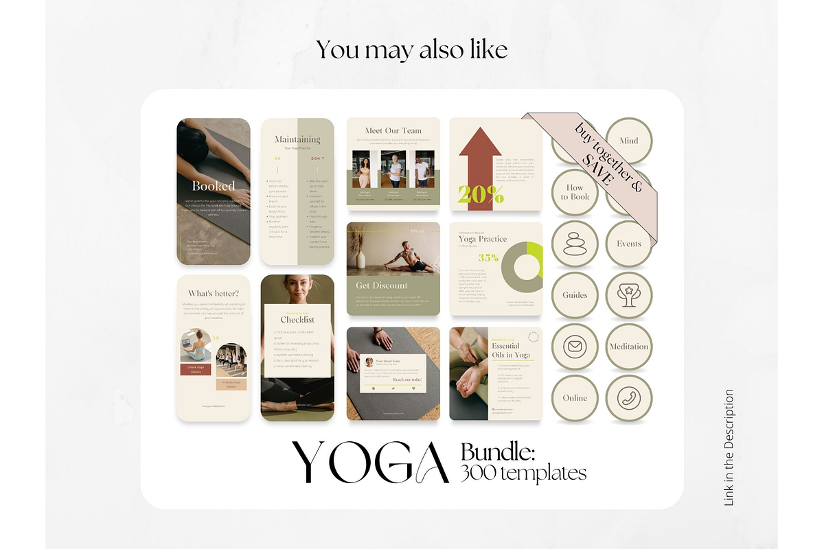 100 Yoga Story Highlight Covers, a Social Media Template by PatternLab. (Photo 9 of 9)