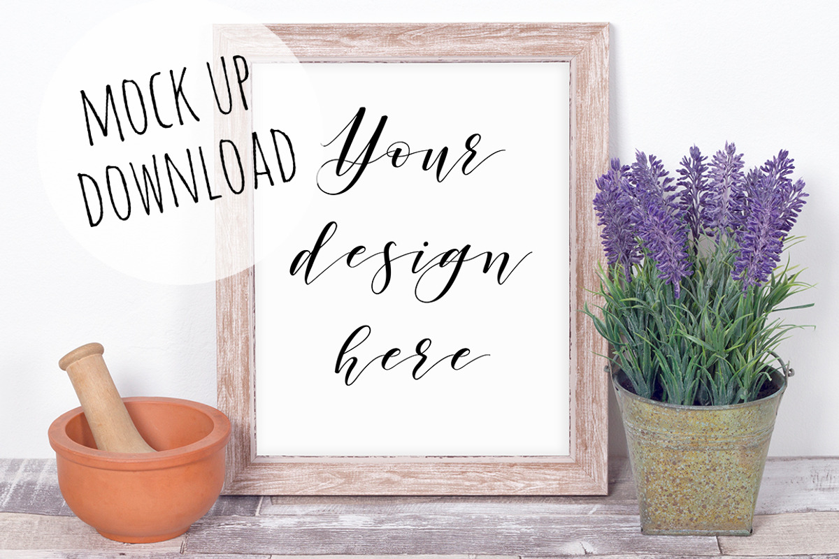 Rustic Frame Mockup Photo Bundle, a Print Template by Pixomize (Photo 9 of 9)