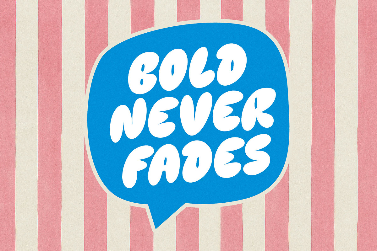Defkins — The Bubble Pop Display Typ, a Font by Four Lines Std. (Photo 8 of 10)