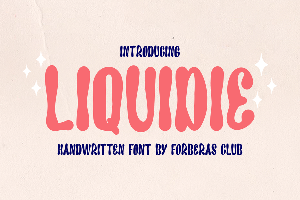 Liquidie | Fun Display, a Serif Font by Forberas Club (Photo 1 of 8)