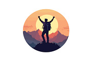 Mountain Explorer 12 Silhouette Set, an Object Graphic by yasushie (Thumbnail 4 of 13)