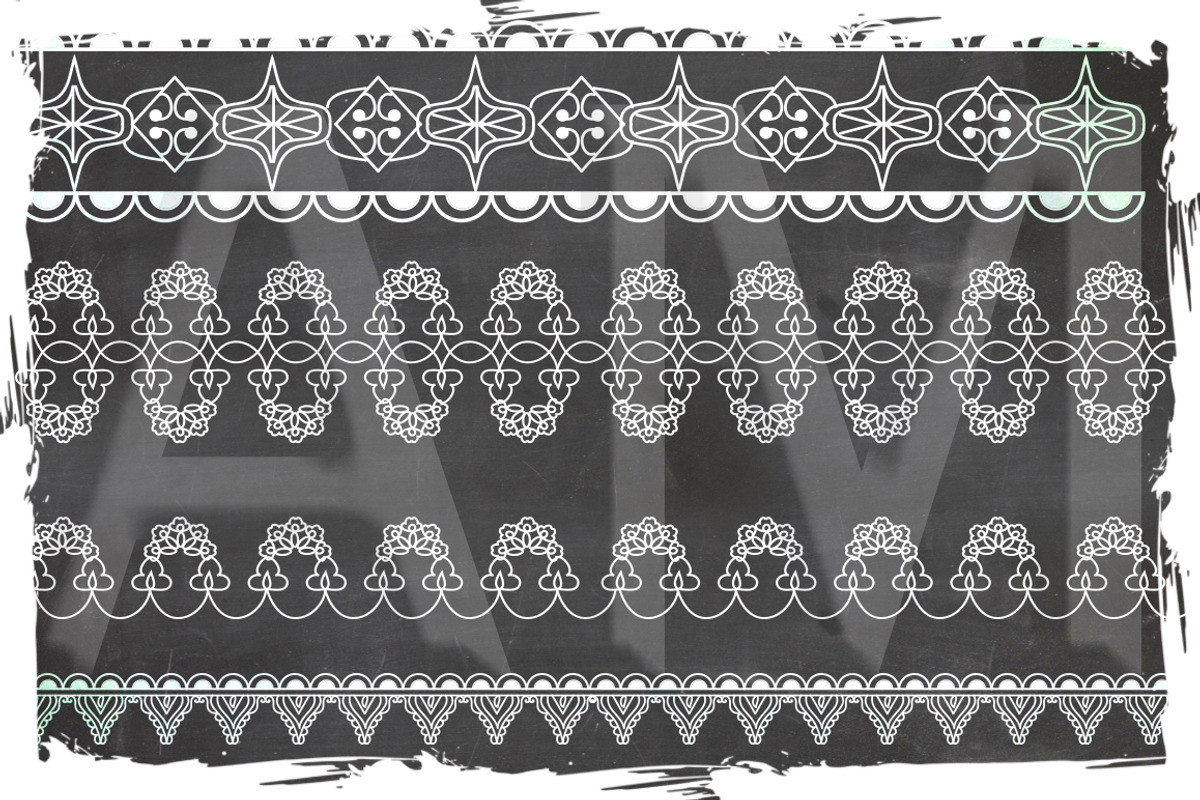 Doodle Vector Brushes borders preview 5