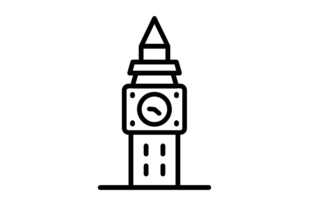 Big Ben Line Icon, an Icon by Pexelpy (Photo 1 of 2)