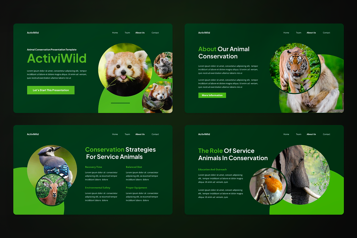Animal Conservation Google Slide, a Presentation Template by SquidPixey (Photo 2 of 7)