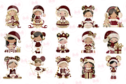 Sparkling Christmas Girl Clipart, an Illustration by Markicha Art (Thumbnail 3 of 6)